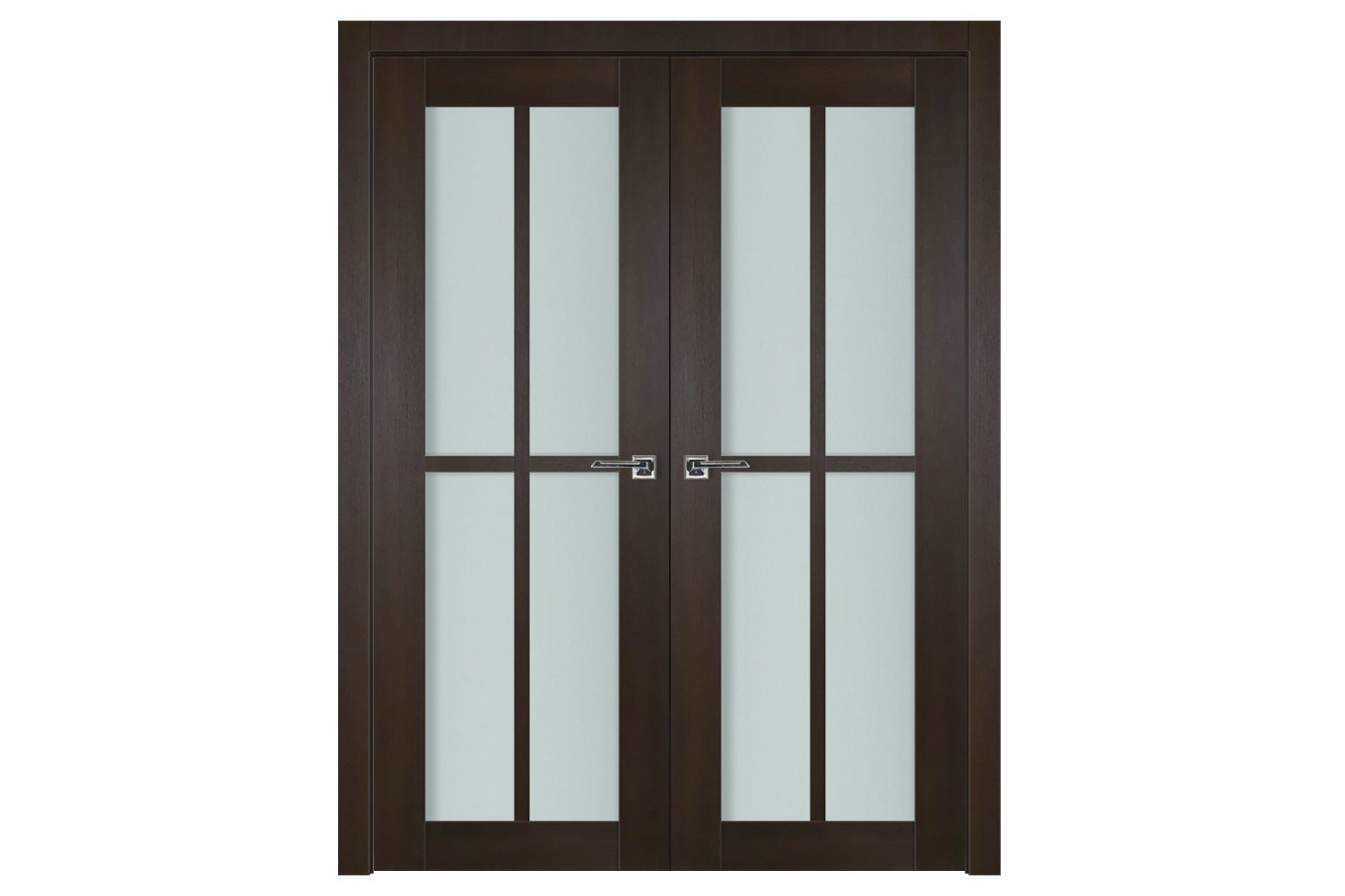 Nova Italia Premium Wenge 4-Lite Vertical Laminated French Door - Double Door