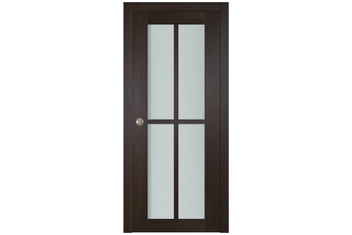 Nova Italia Premium Wenge 4-Lite Vertical Laminated French Door - Single Pocket