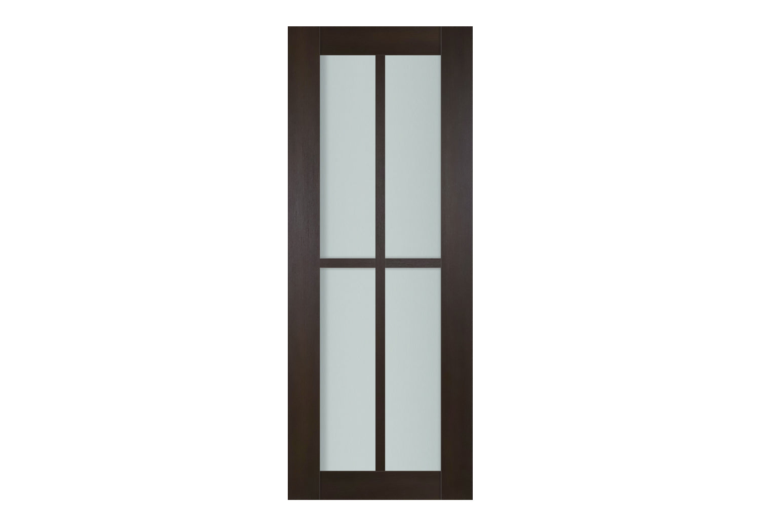 Nova Italia Premium Wenge 4-Lite Vertical Laminated French Door - Slab