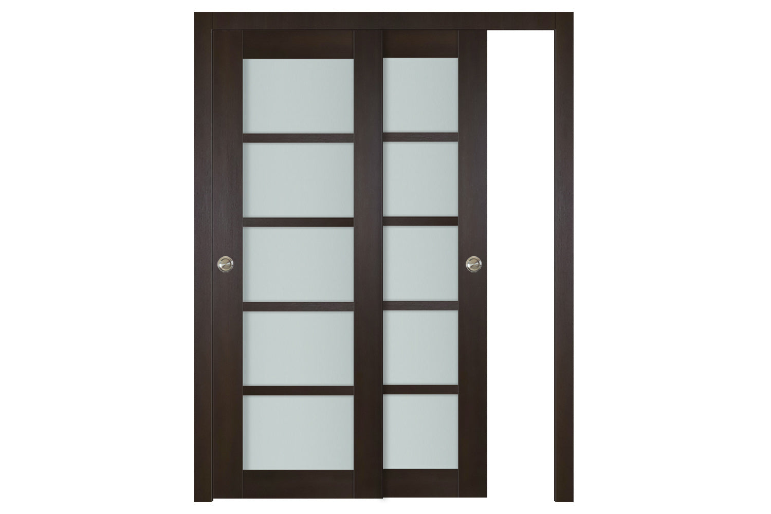 Nova Italia Premium Wenge 5-Lite Laminated French Door - Bypass Door