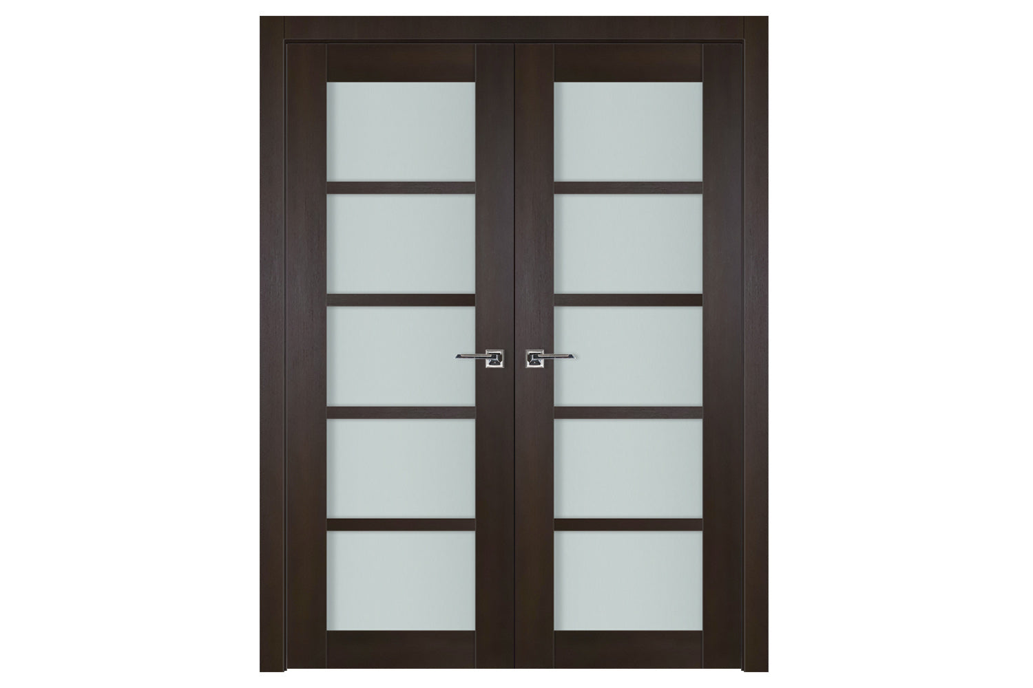 Nova Italia Premium Wenge 5-Lite Laminated French Door - Double Door