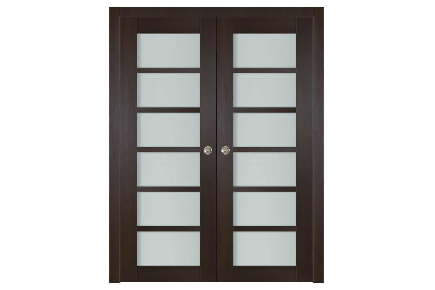 Nova Italia Premium Wenge 6-Lite Laminated French Door - Double Pocket
