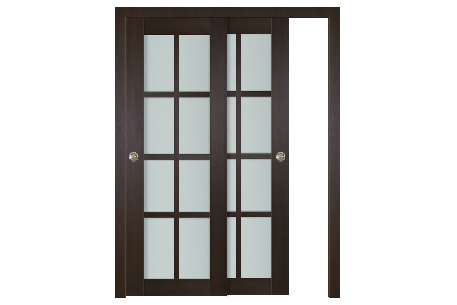 Nova Italia Premium Wenge 8-Lite Laminated French Door - Bypass Door