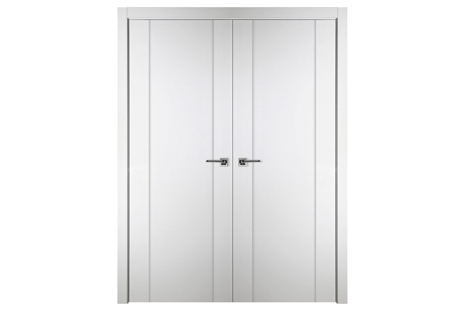 Nova Italia Stile 01 Alaskan White Laminate Interior Door - Double Door