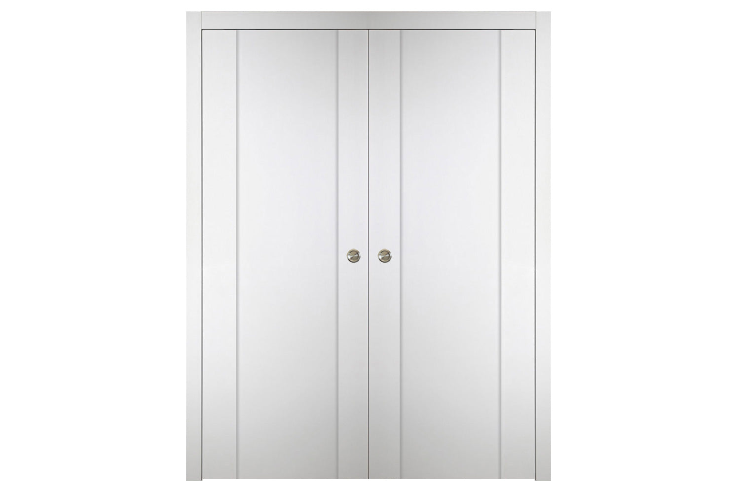 Nova Italia Stile 01 Alaskan White Laminate Interior Door - Double Pocket