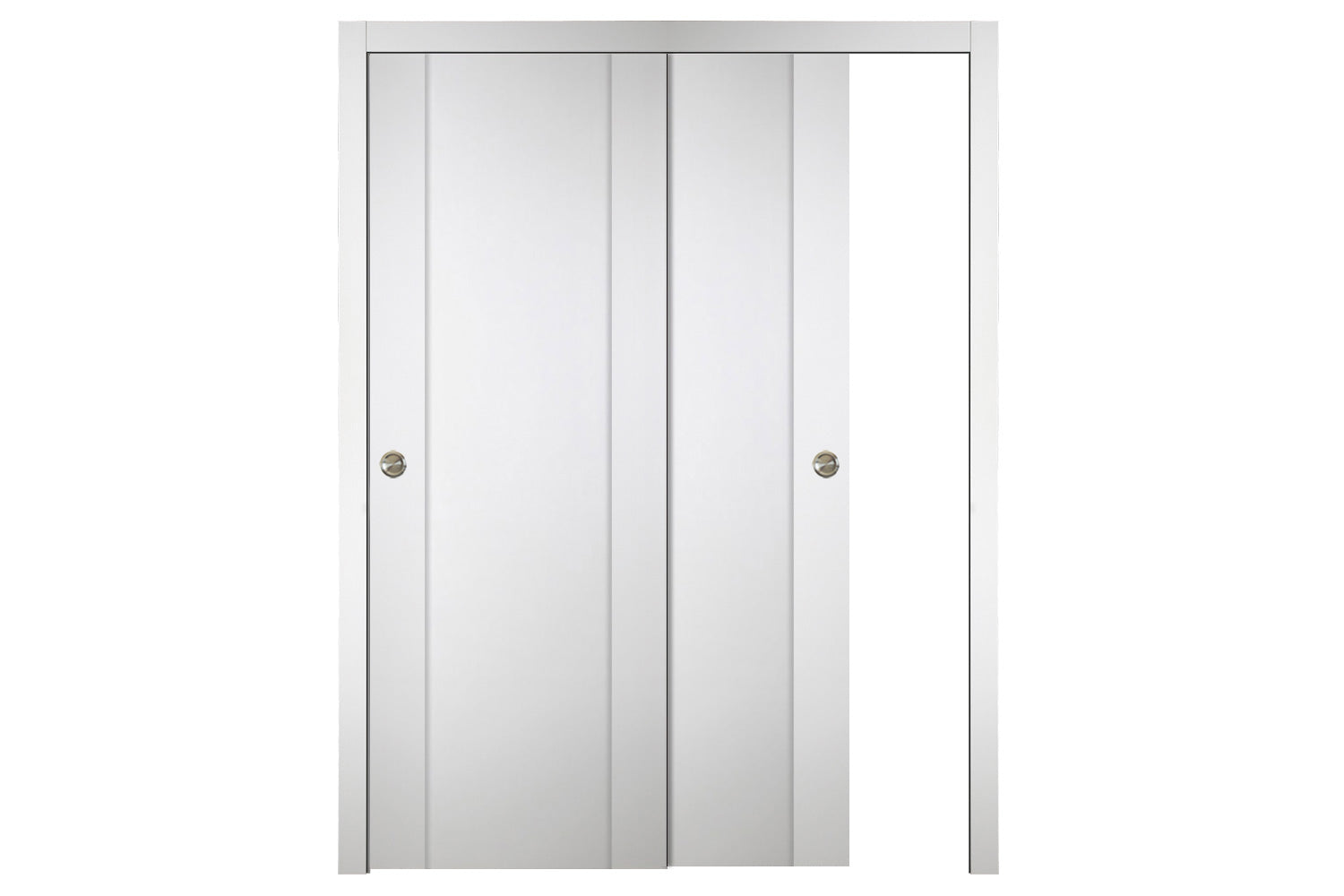 Nova Italia Stile 01 Alaskan White Laminate Interior Door - Sliding Bypass