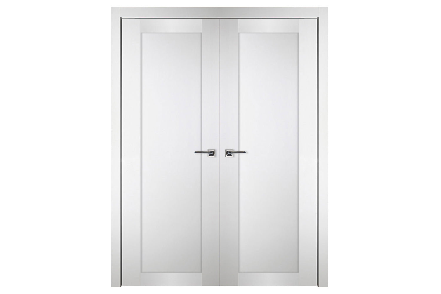 Nova Italia Stile 1 Lite Alaskan White Laminate Interior Door - Double Door