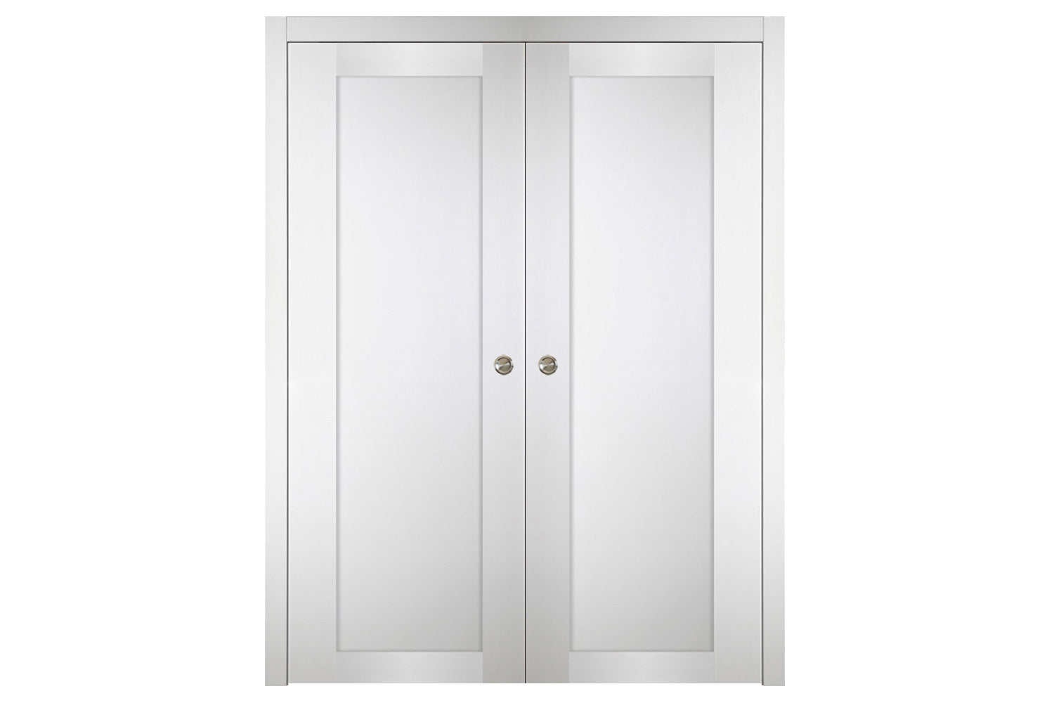 Nova Italia Stile 1 Lite Alaskan White Laminate Interior Door - Double Pocket