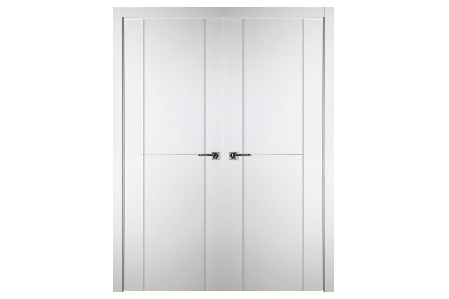 Nova Italia Stile 1H Alaskan White Laminate Interior Door - Double Door