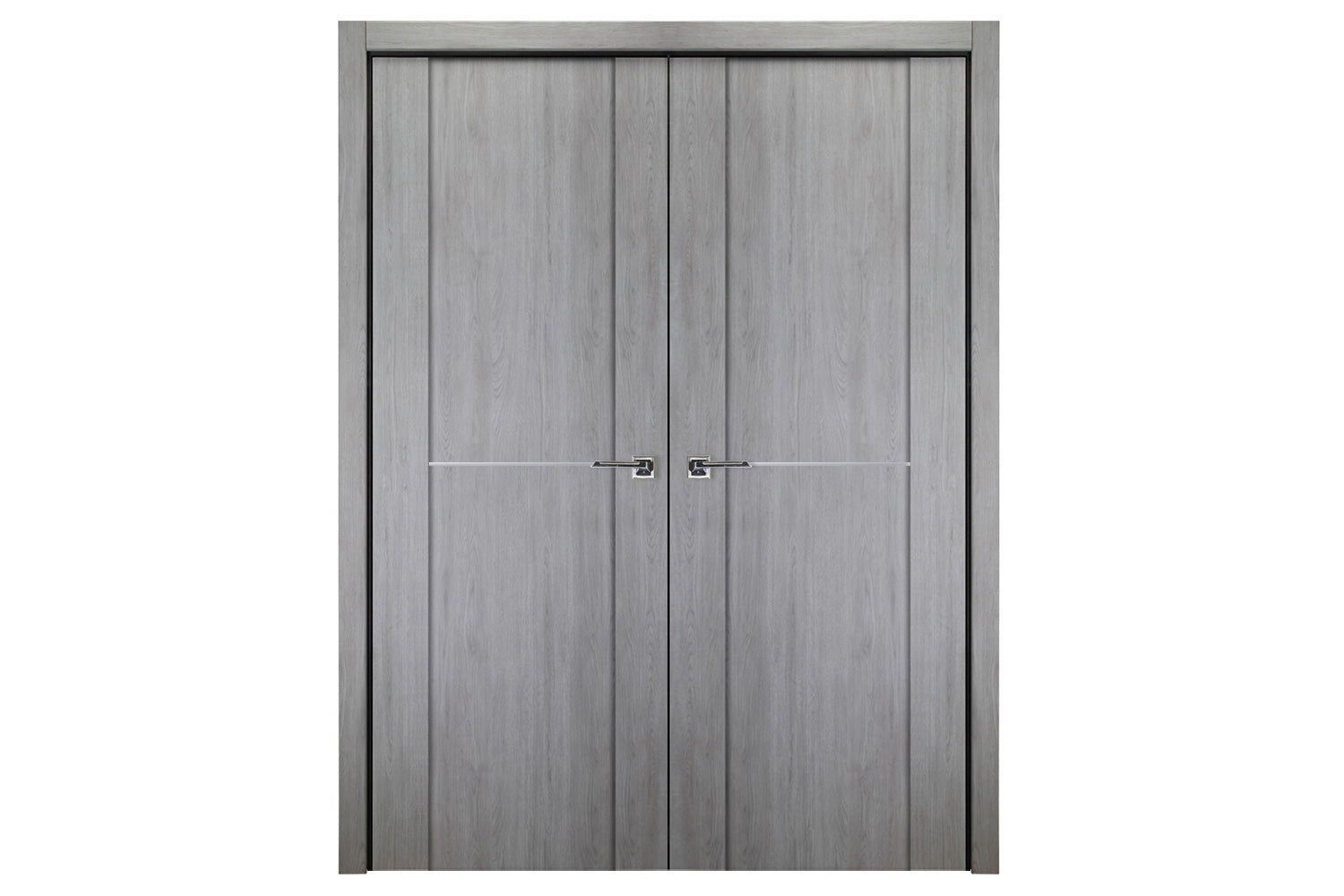 Nova Italia Stile 1H Light Grey Laminate Interior Door - Double Door