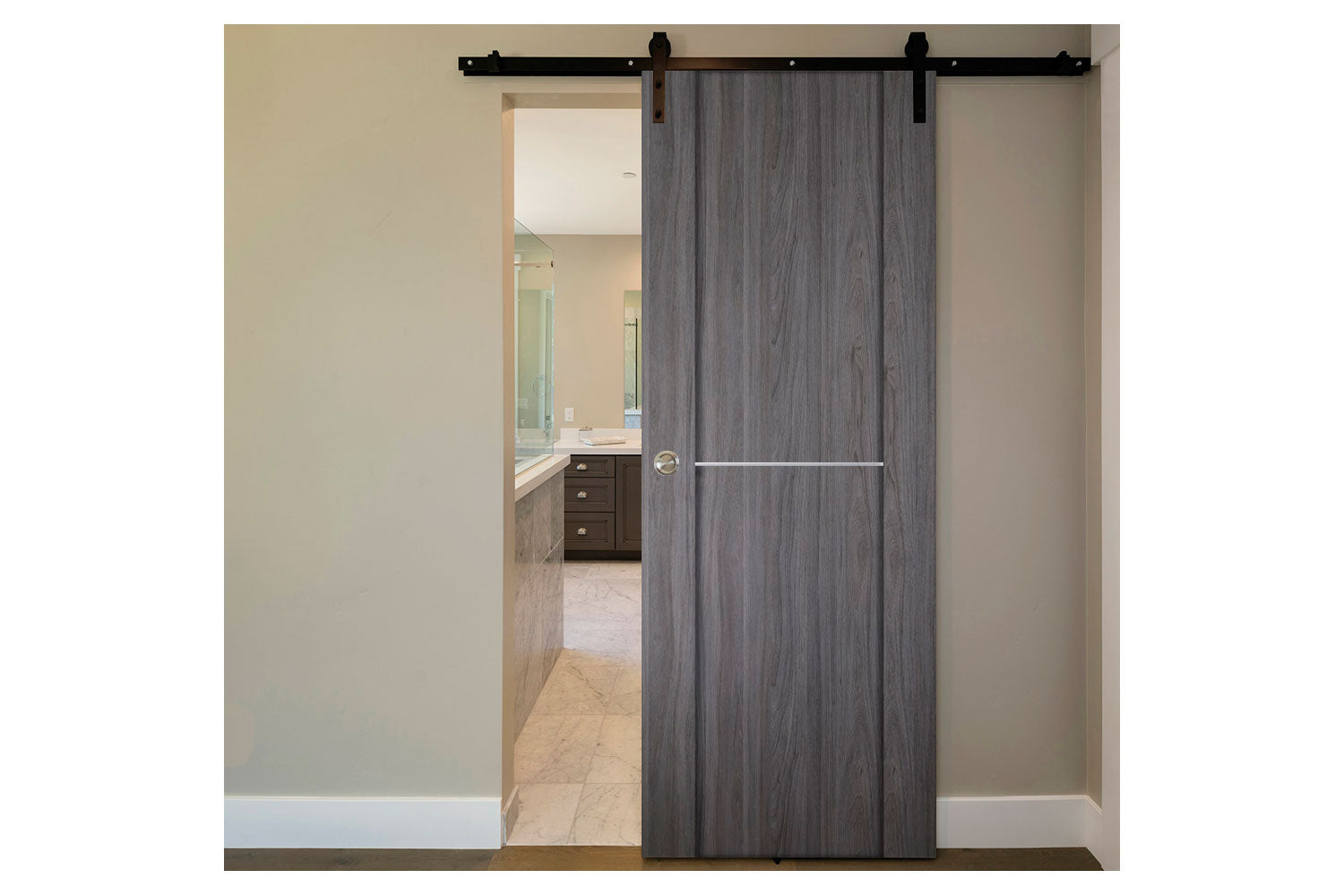 Nova Italia Stile 1H Swiss Elm Laminate Interior Door - Barn Door