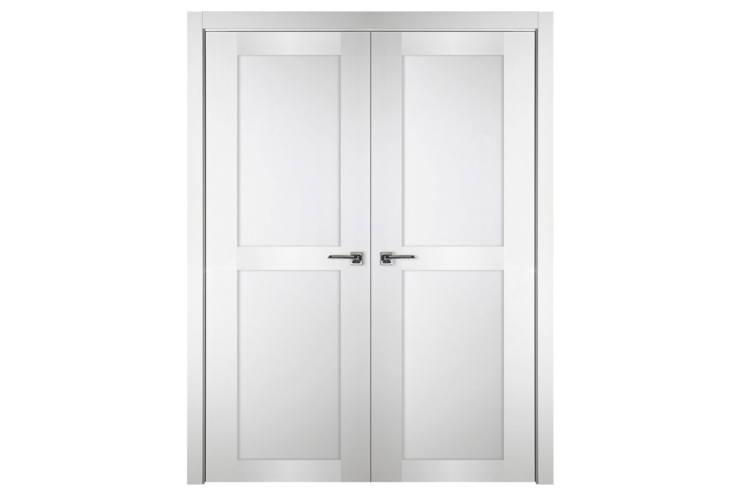 Nova Italia Stile 2 Lite Alaskan White Laminate Interior Door - Double Door