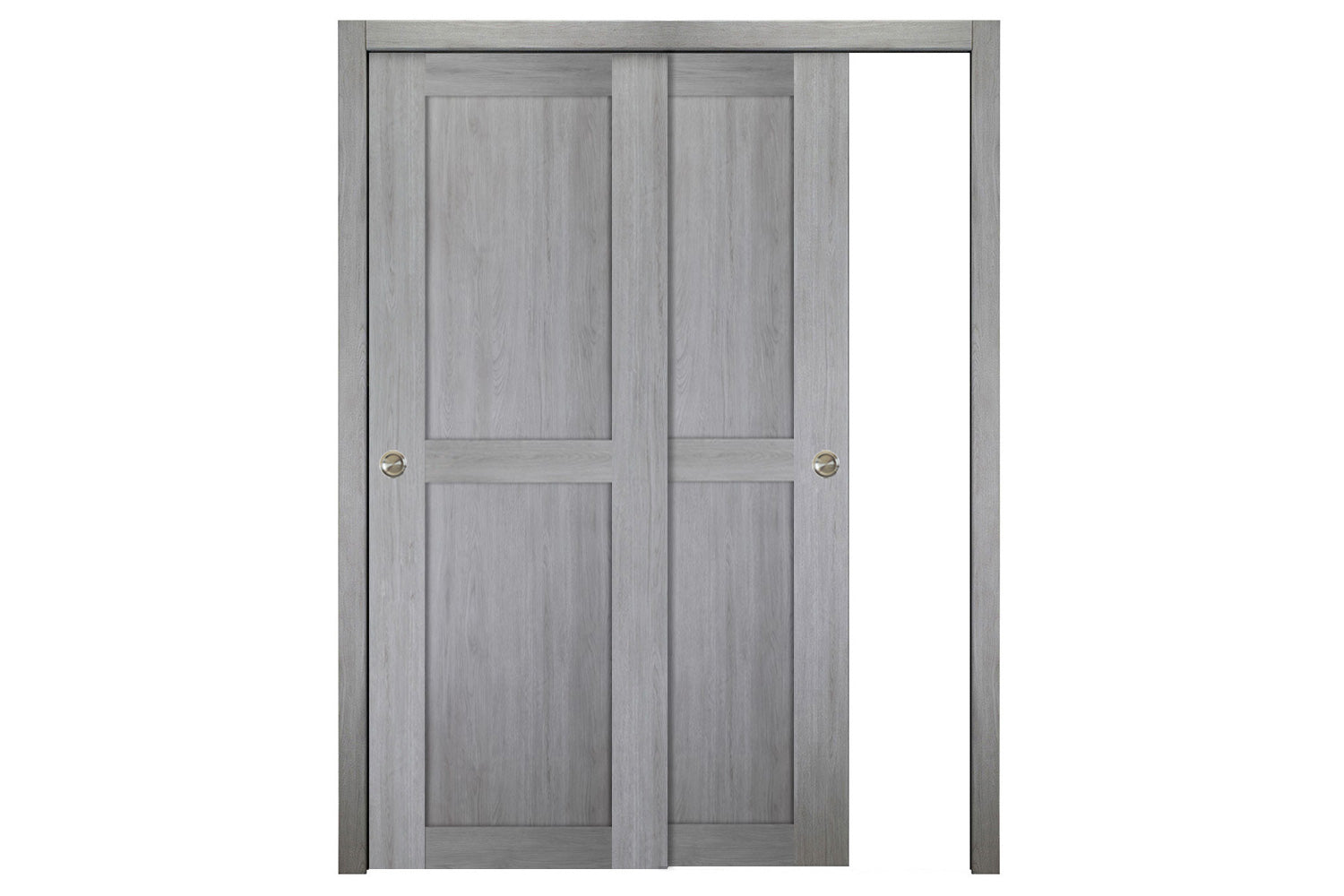Nova Italia Stile 2 Lite Light Grey Laminate Interior Door - Sliding Bypass