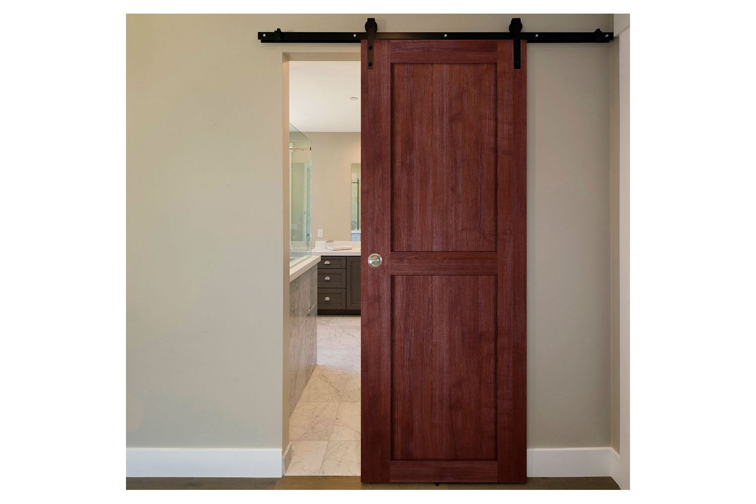 Nova Italia Stile 2 Lite Prestige Brown Laminate Interior Barn Door