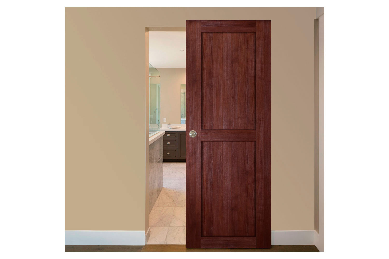 Nova Italia Stile 2 Lite Prestige Brown Laminate Interior Magic Sliding Door