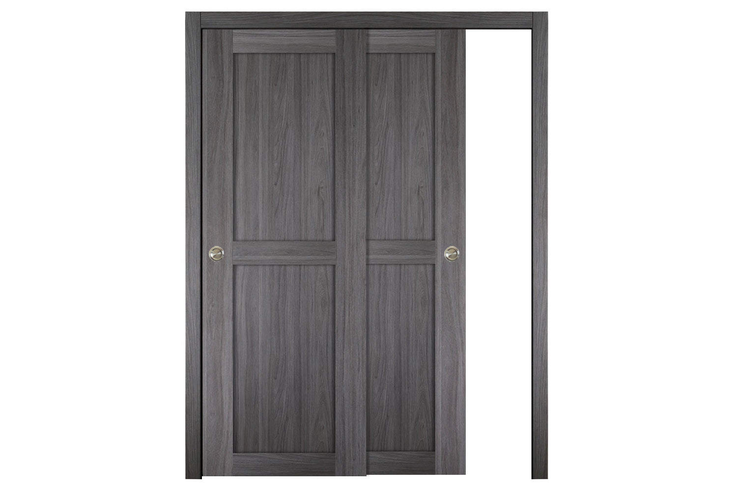 Nova Italia Stile 2 Lite Swiss Elm Laminate Interior Door - Sliding Bypass