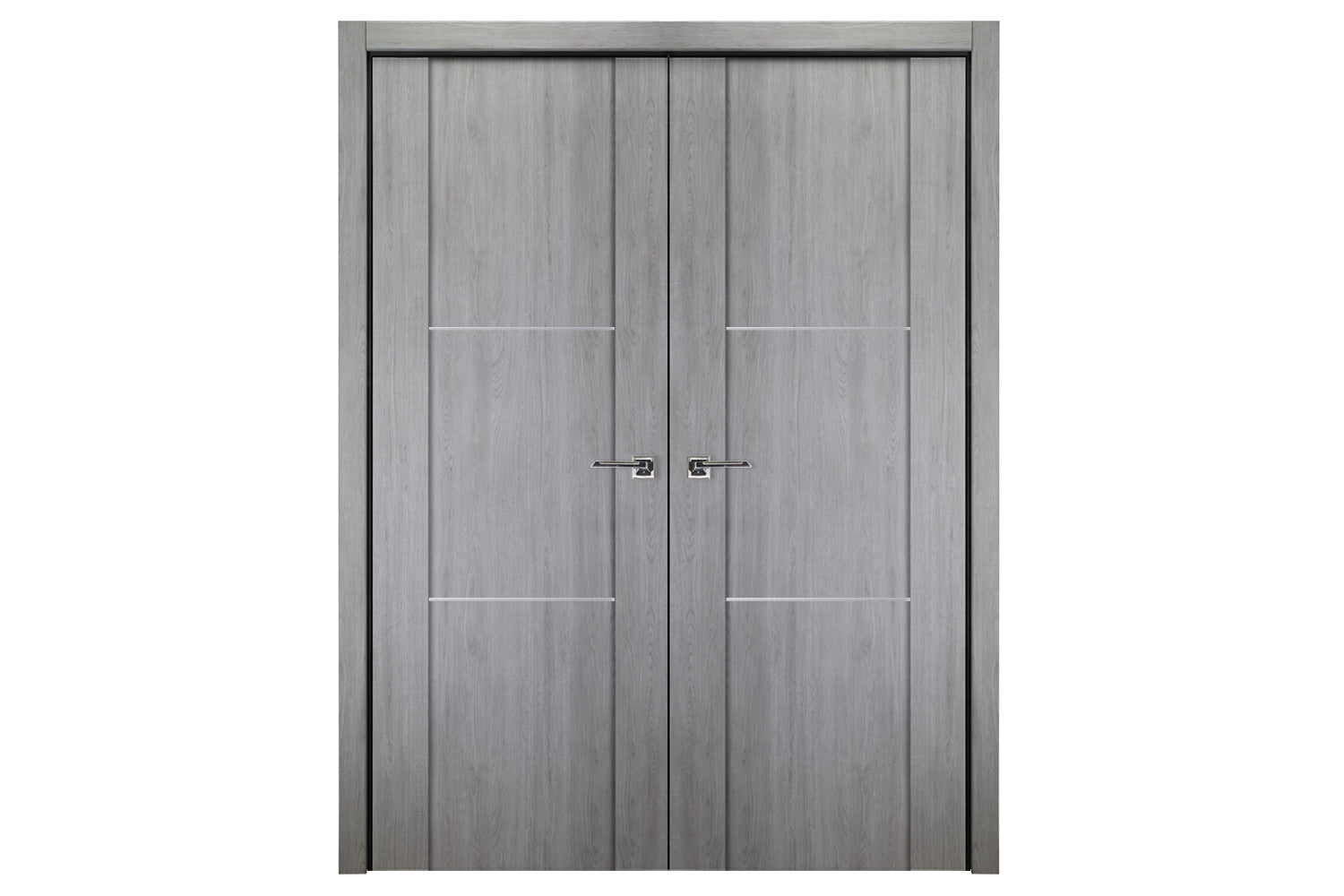 Nova Italia Stile 2H Light Grey Laminate Interior Door - Double Door