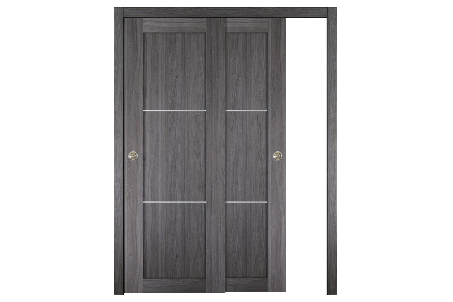 Nova Italia Stile 2H Swiss Elm Laminate Interior Door - Sliding Bypass