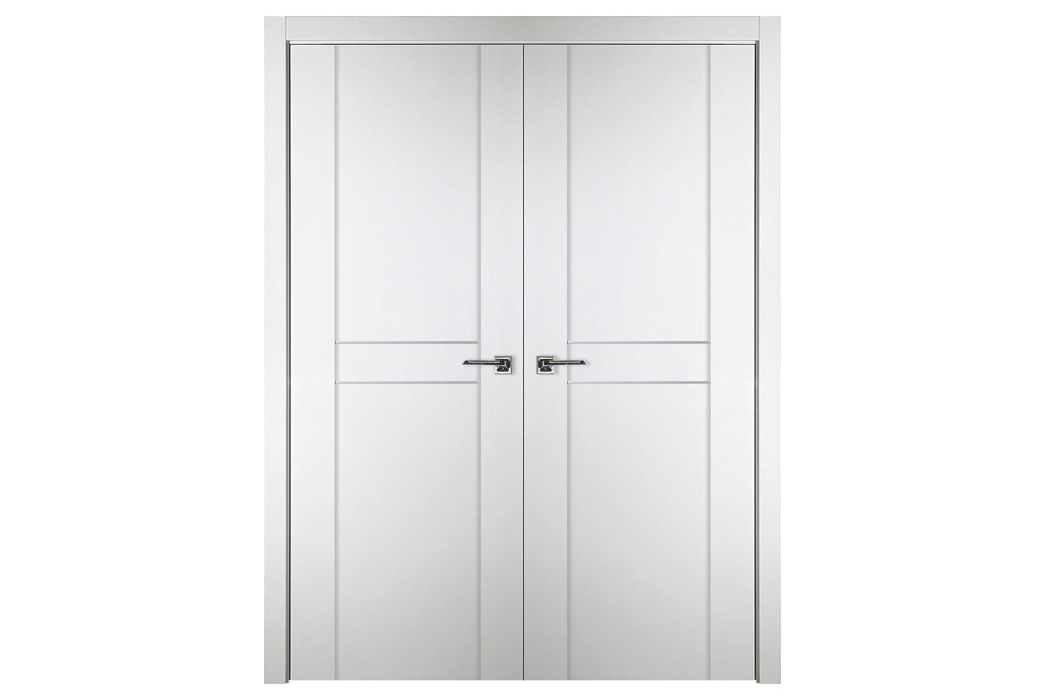 Nova Italia Stile 2HC Alaskan White Laminate Interior Door - Double Door