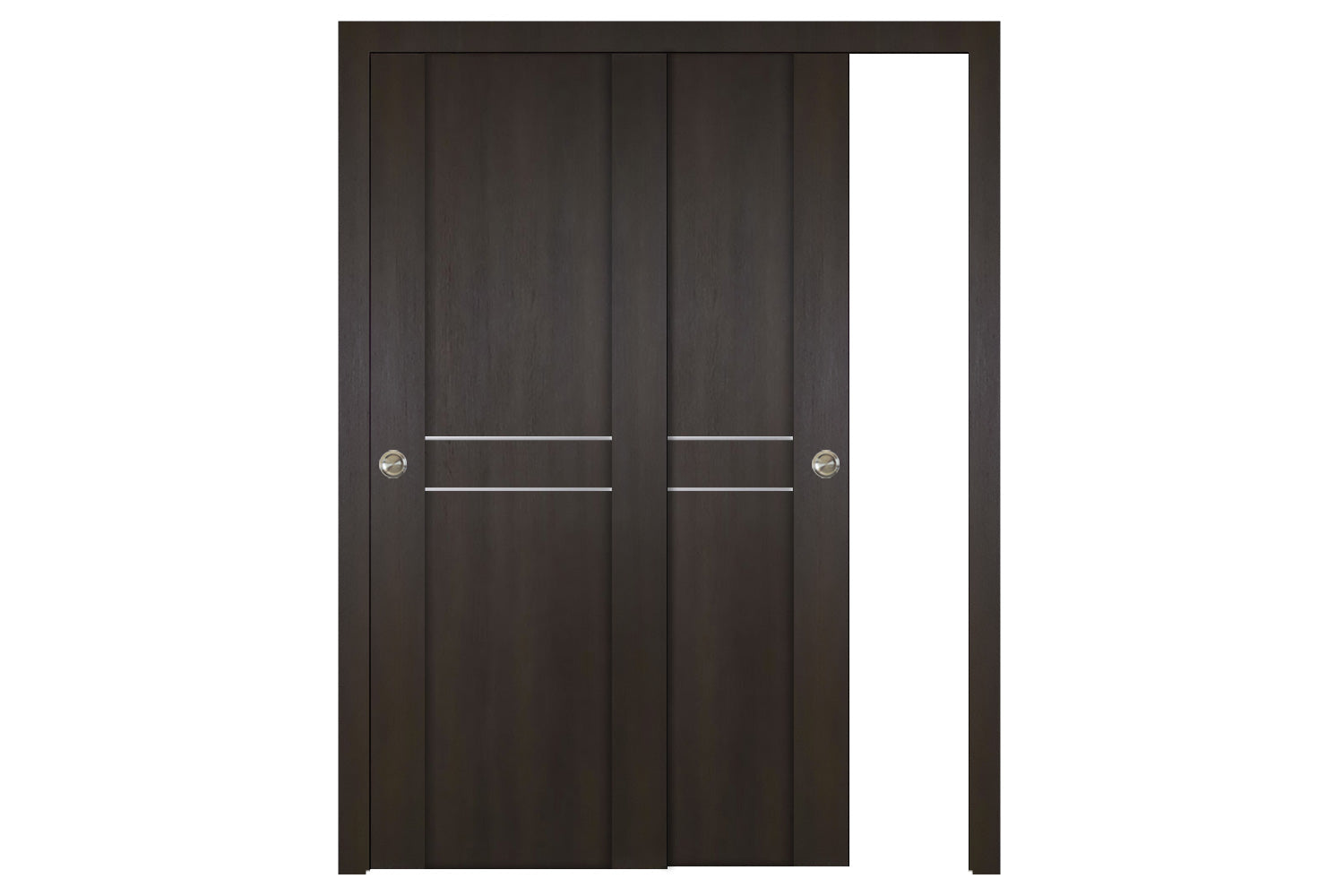Nova Italia Stile 2HC Premium Wenge Laminate Interior Door - Sliding Bypass