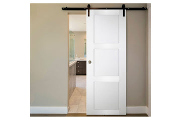 Nova Italia Stile 3 Lite Alaskan White Laminate Interior Barn Door