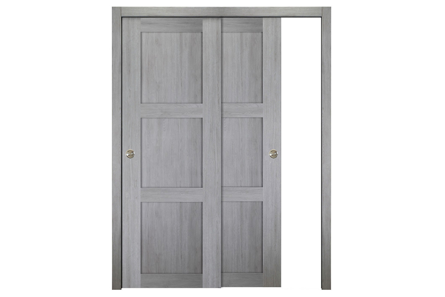 Nova Italia Stile 3 Lite Light Grey Laminate Interior Door - Sliding Bypass