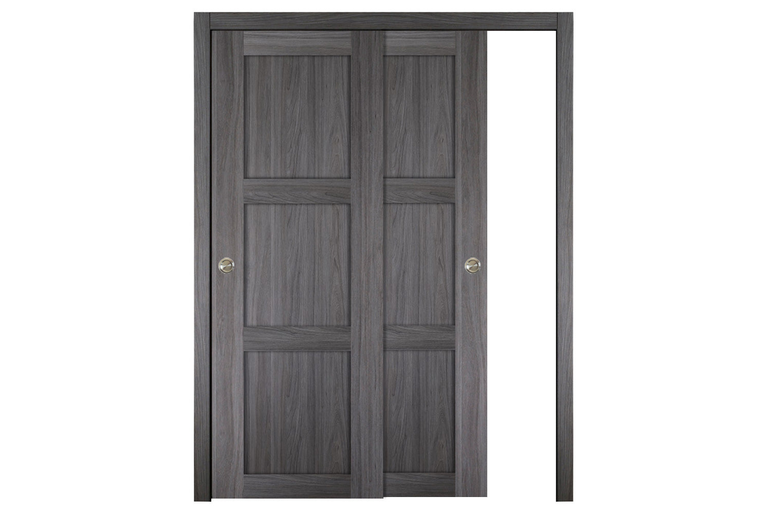 Nova Italia Stile 3 Lite Swiss Elm Laminate Interior Door - Sliding Bypass