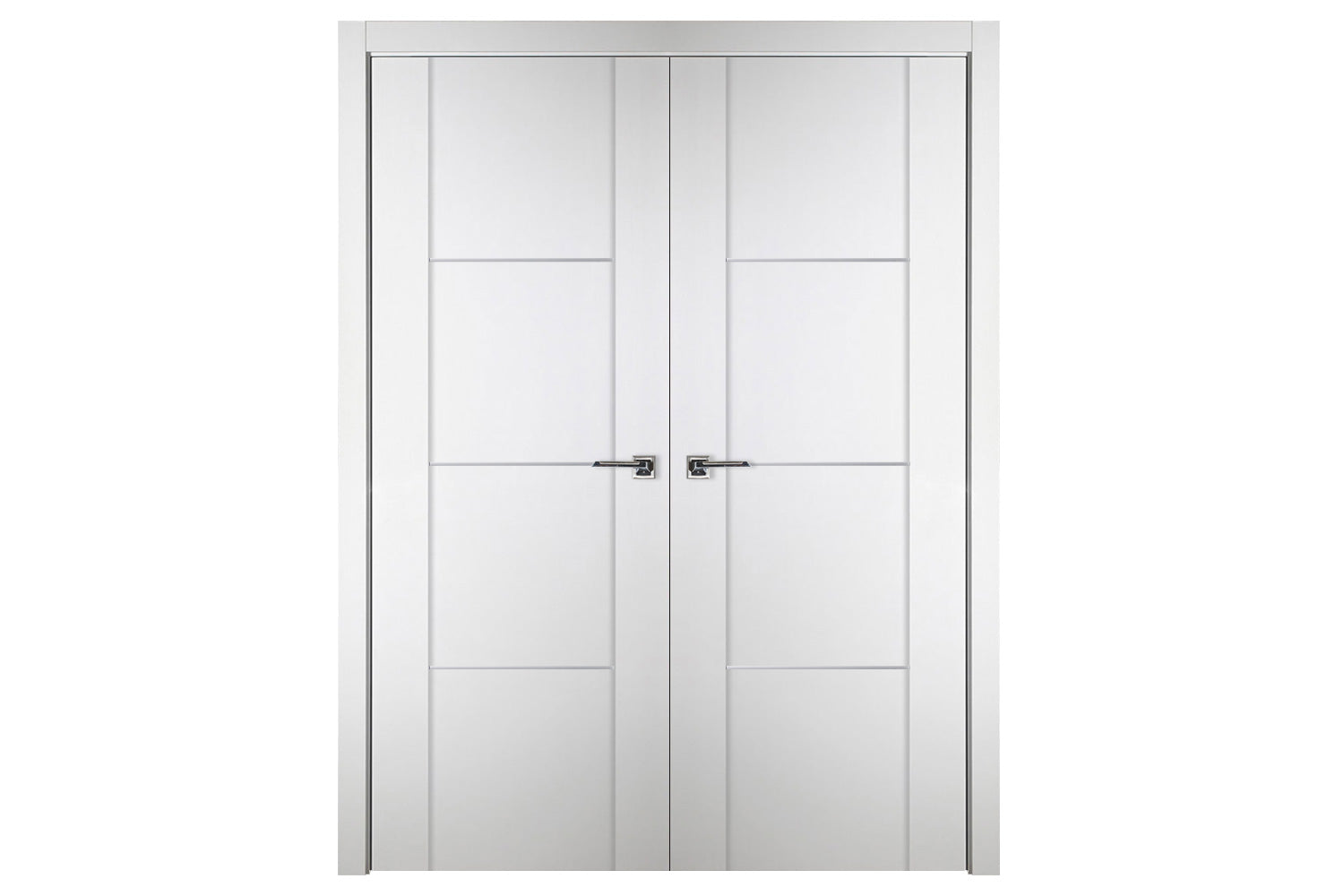 Nova Italia Stile 3H Alaskan White Laminate Interior Door - Double Door