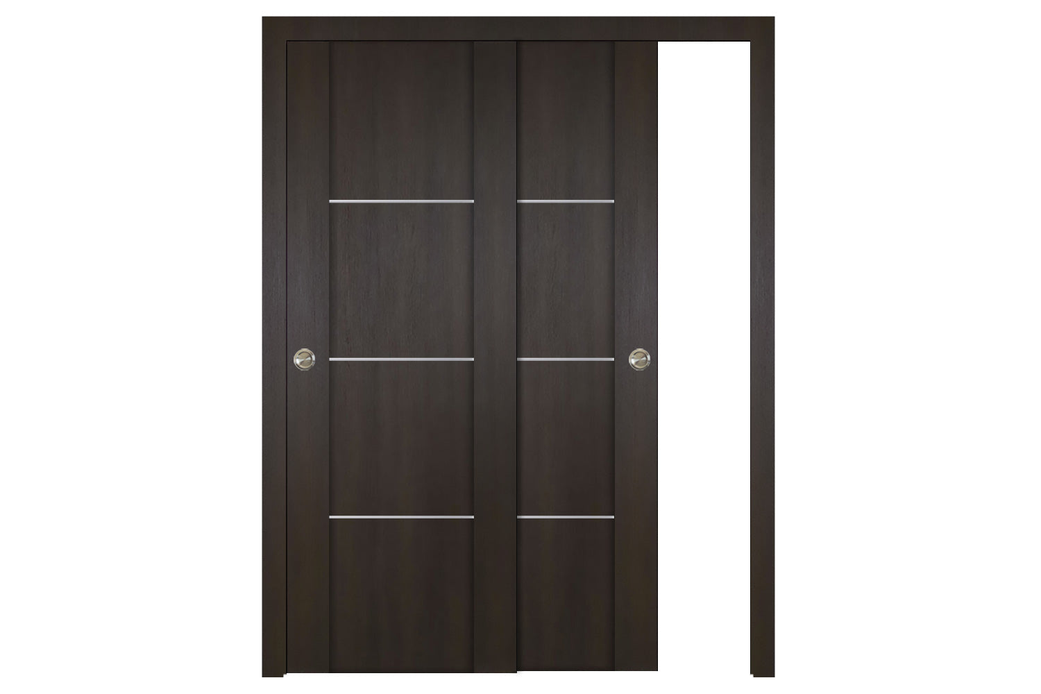 Nova Italia Stile 3H Premium Wenge Laminate Interior Door - Sliding Bypass