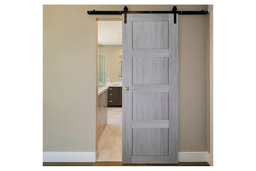 Nova Italia Stile 4 Lite Light Grey Laminate Interior Barn Door