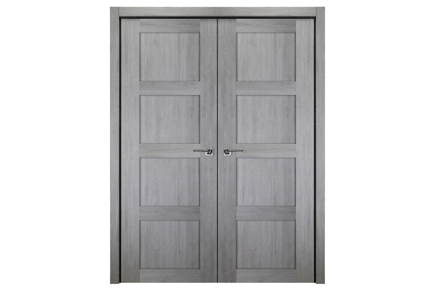 Nova Italia Stile 4 Lite Light Grey Laminate Interior Door - Double Door
