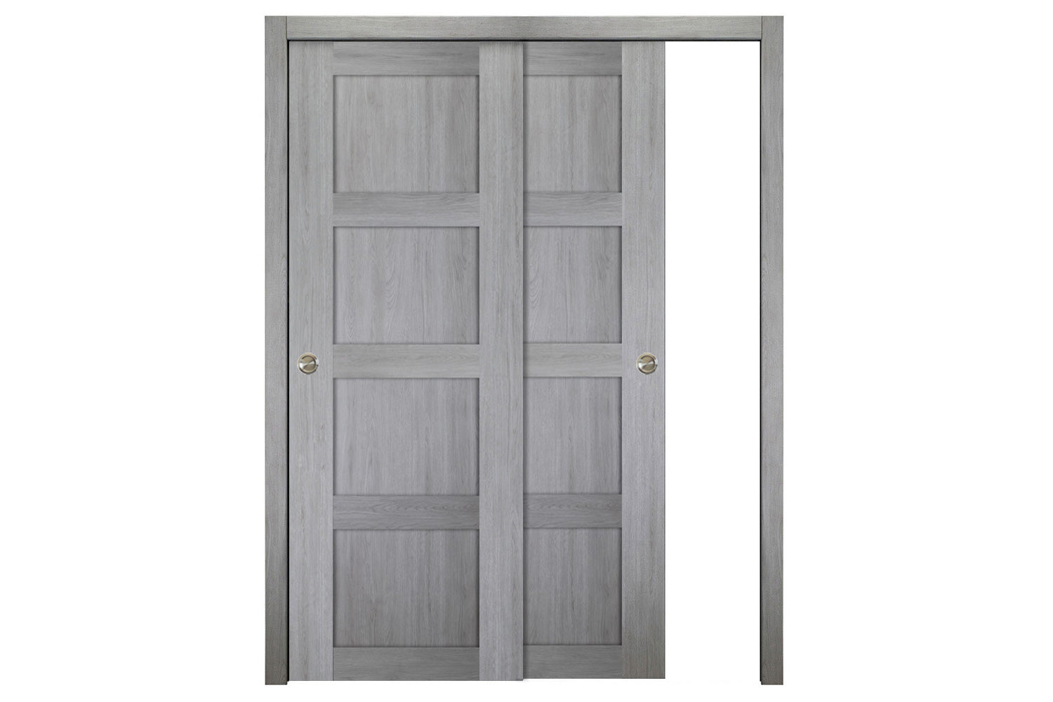 Nova Italia Stile 4 Lite Light Grey Laminate Interior Door - Sliding Bypass