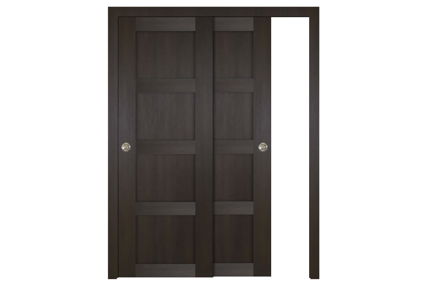 Nova Italia Stile 4 Lite Premium Wenge Laminate Interior Door - Sliding Bypass