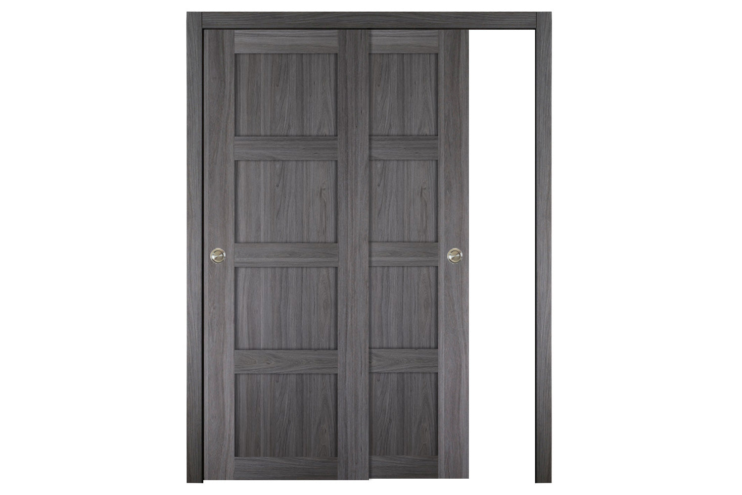 Nova Italia Stile 4 Lite Swiss Elm Laminate Interior Door - Sliding Bypass