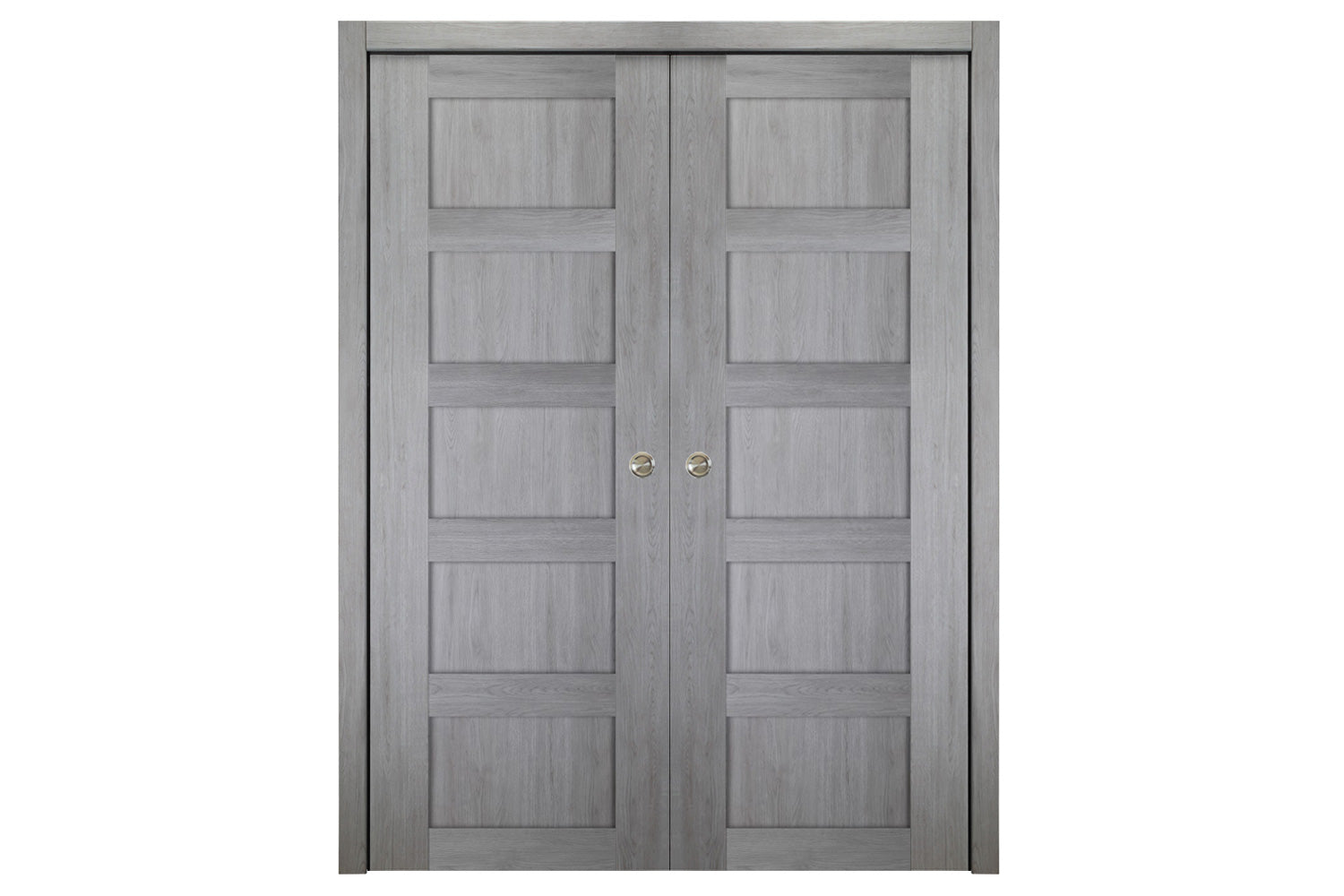 Nova Italia Stile 5 Lite Light Grey Laminate Interior Door - Double Pocket