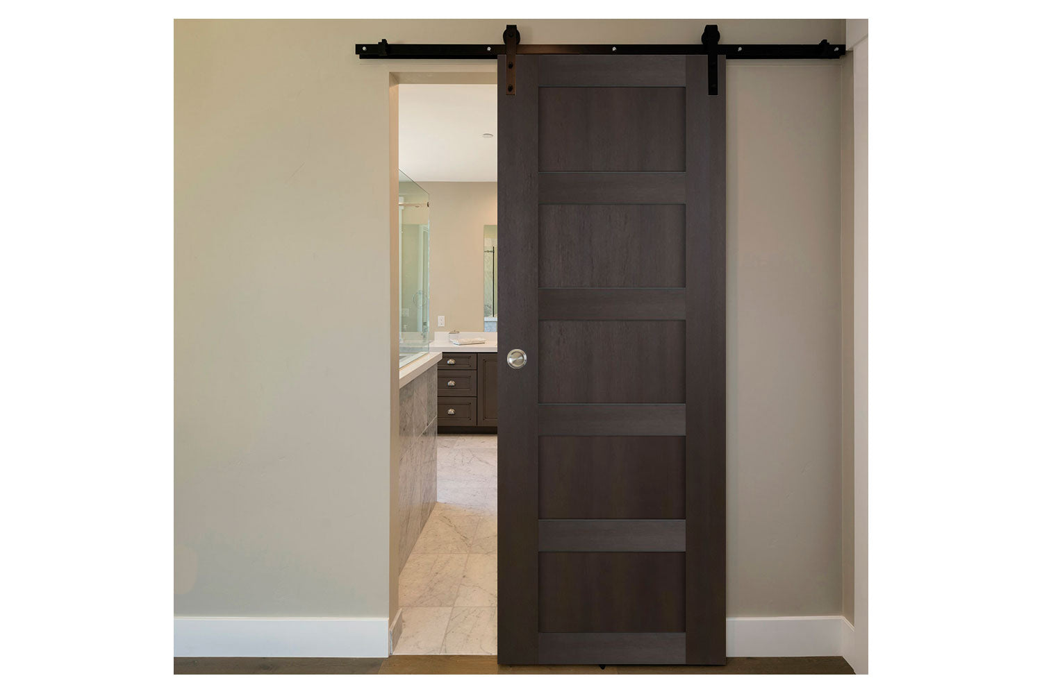 Nova Italia Stile 5 Lite Premium Wenge Laminate Interior Barn Door