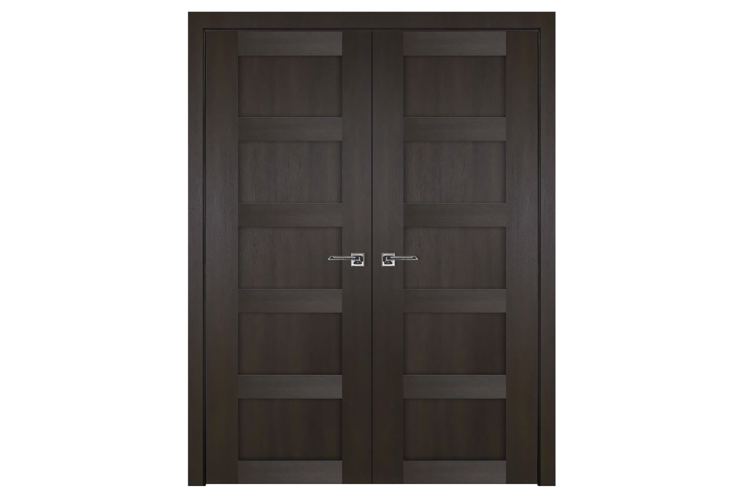 Nova Italia Stile 5 Lite Premium Wenge Laminate Interior Door - Double Door