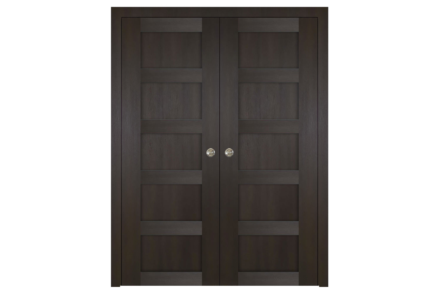 Nova Italia Stile 5 Lite Premium Wenge Laminate Interior Door - Double Pocket