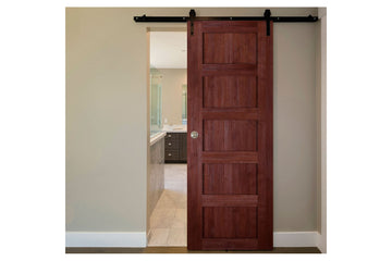 Nova Italia Stile 5 Lite Prestige Brown Laminate Interior Barn Door