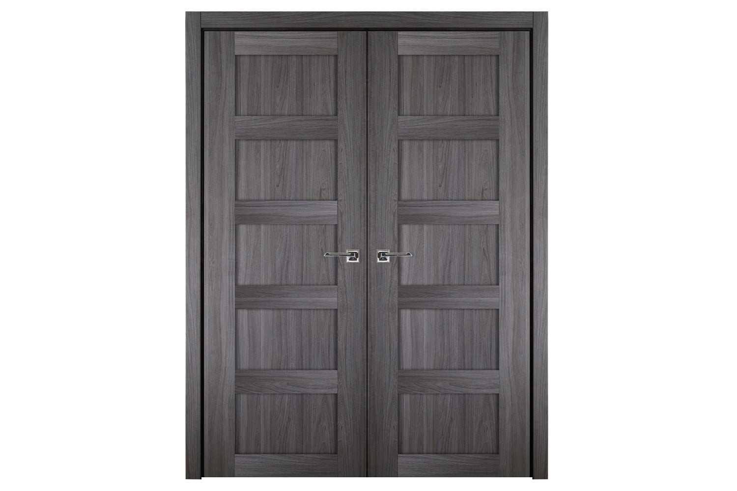 Nova Italia Stile 5 Lite Swiss Elm Laminate Interior Door - Double Door