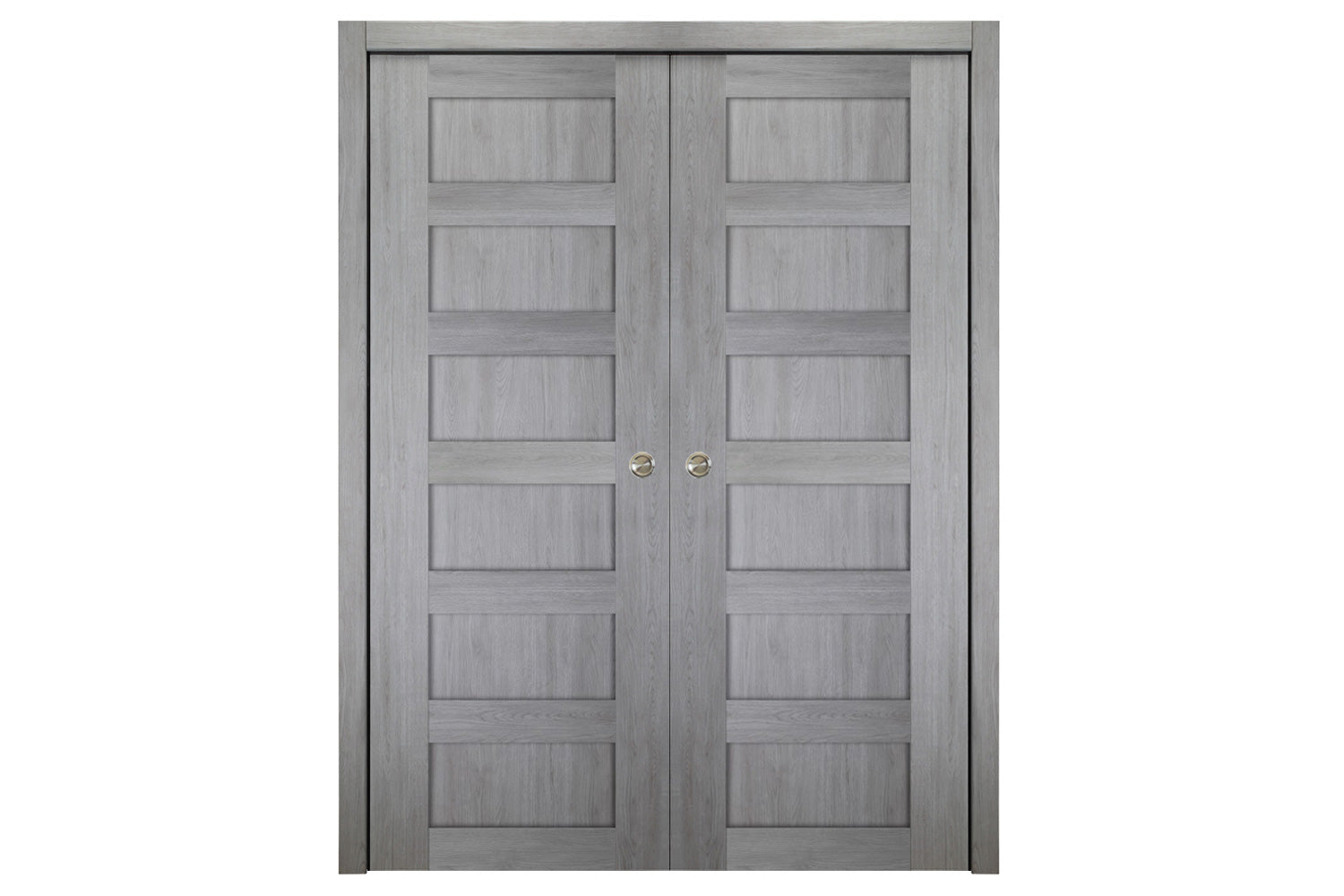 Nova Italia Stile 6 Lite Light Grey Laminate Interior Door - Double Pocket