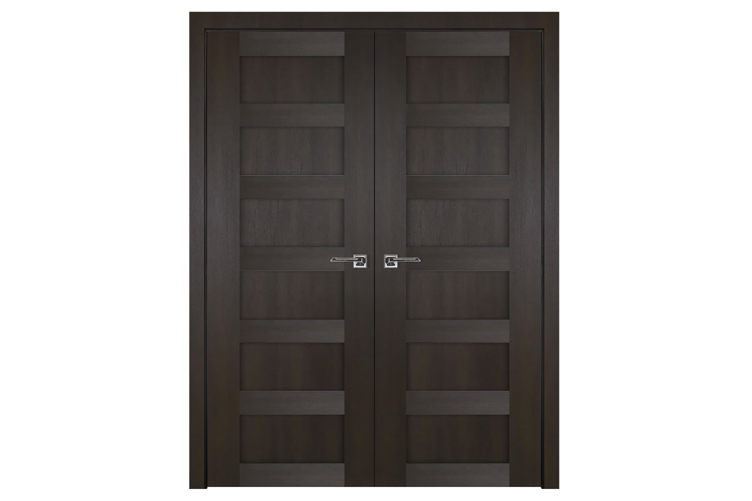 Nova Italia Stile 6 Lite Premium Wenge Laminate Interior Door - Double Door