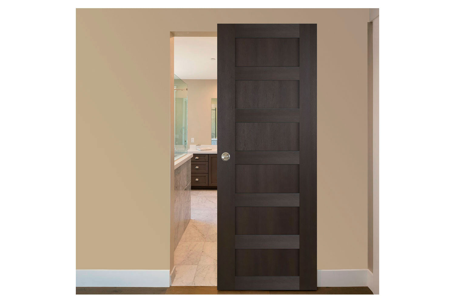 Nova Italia Stile 6 Lite Premium Wenge Laminate Interior Door - Magic Door