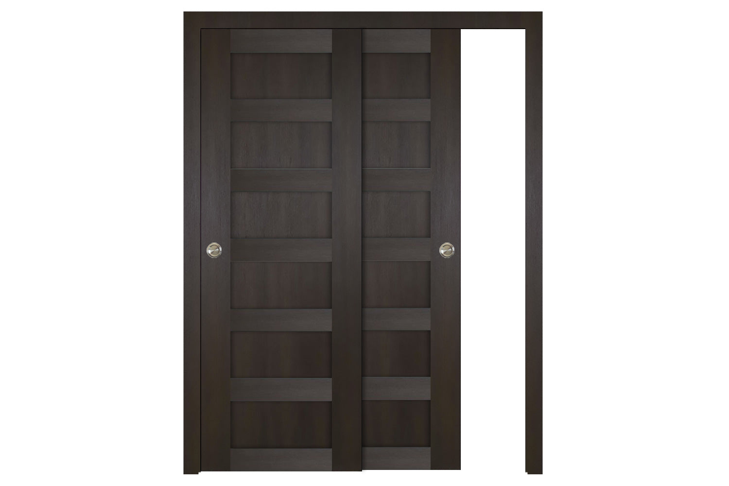 Nova Italia Stile 6 Lite Premium Wenge Laminate Interior Door - Sliding Bypass