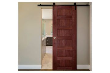 Nova Italia Stile 6 Lite Prestige Brown Laminate Interior Barn Door
