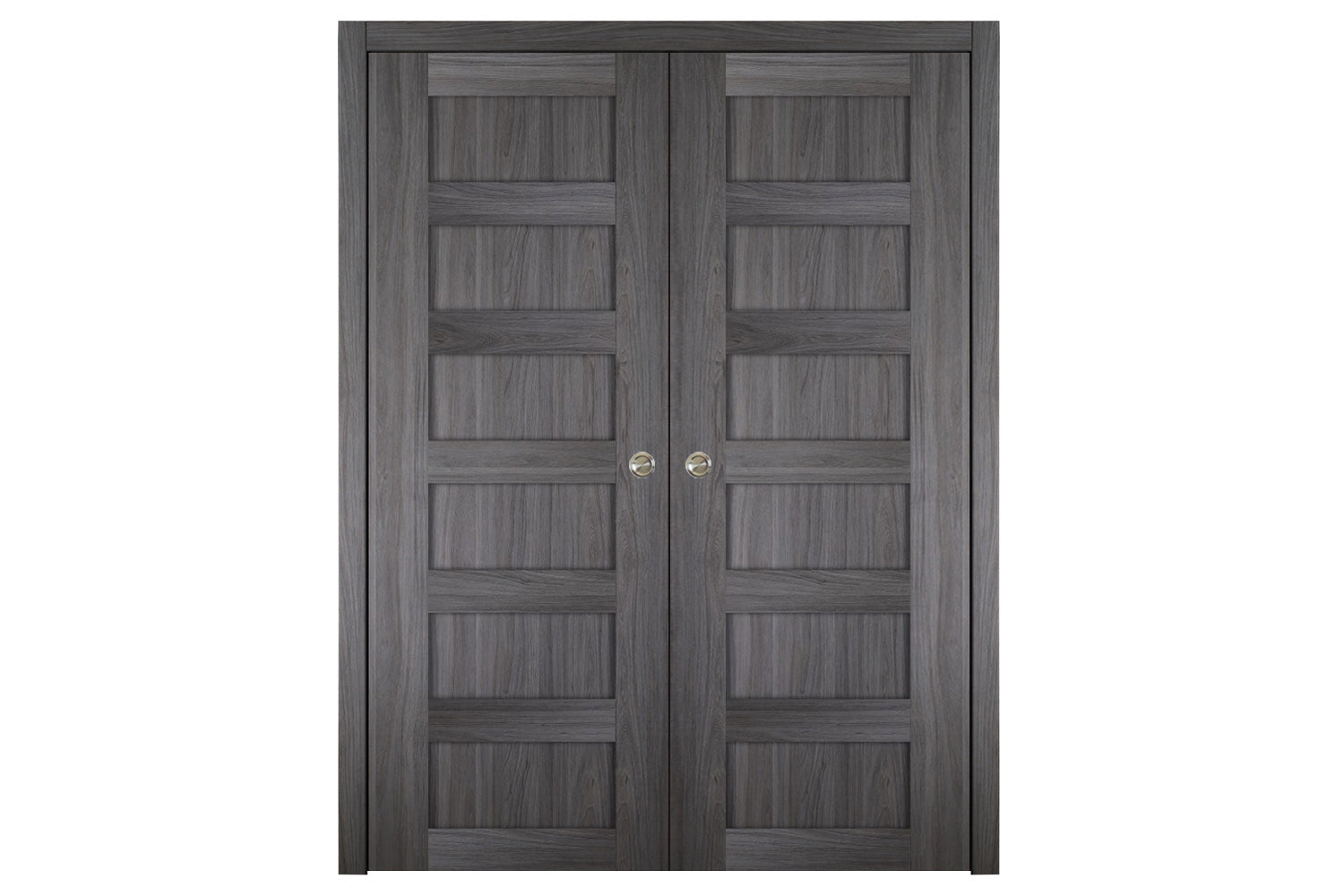 Nova Italia Stile 6 Lite Swiss Elm Laminate Interior Door - Double Pocket