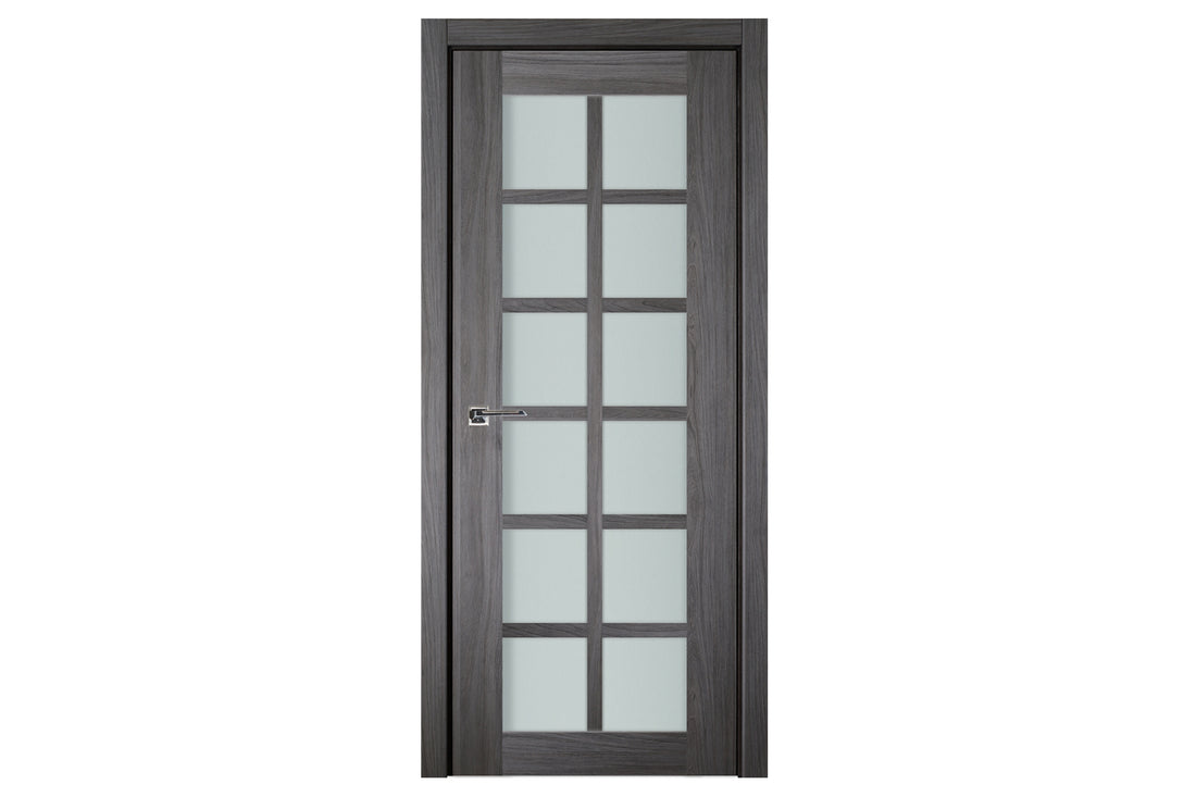 Nova Italia Swiss Elm 12-Lite Laminated French Door - Single Door