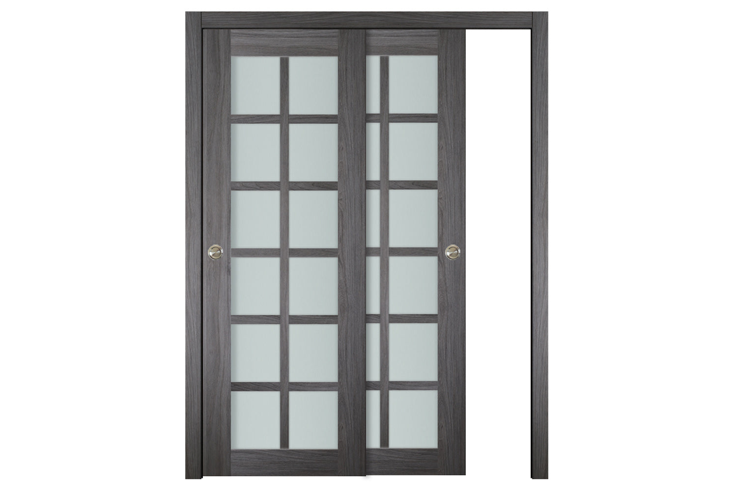 Nova Italia Swiss Elm 12-Lite Laminated French Door - Bypass Door