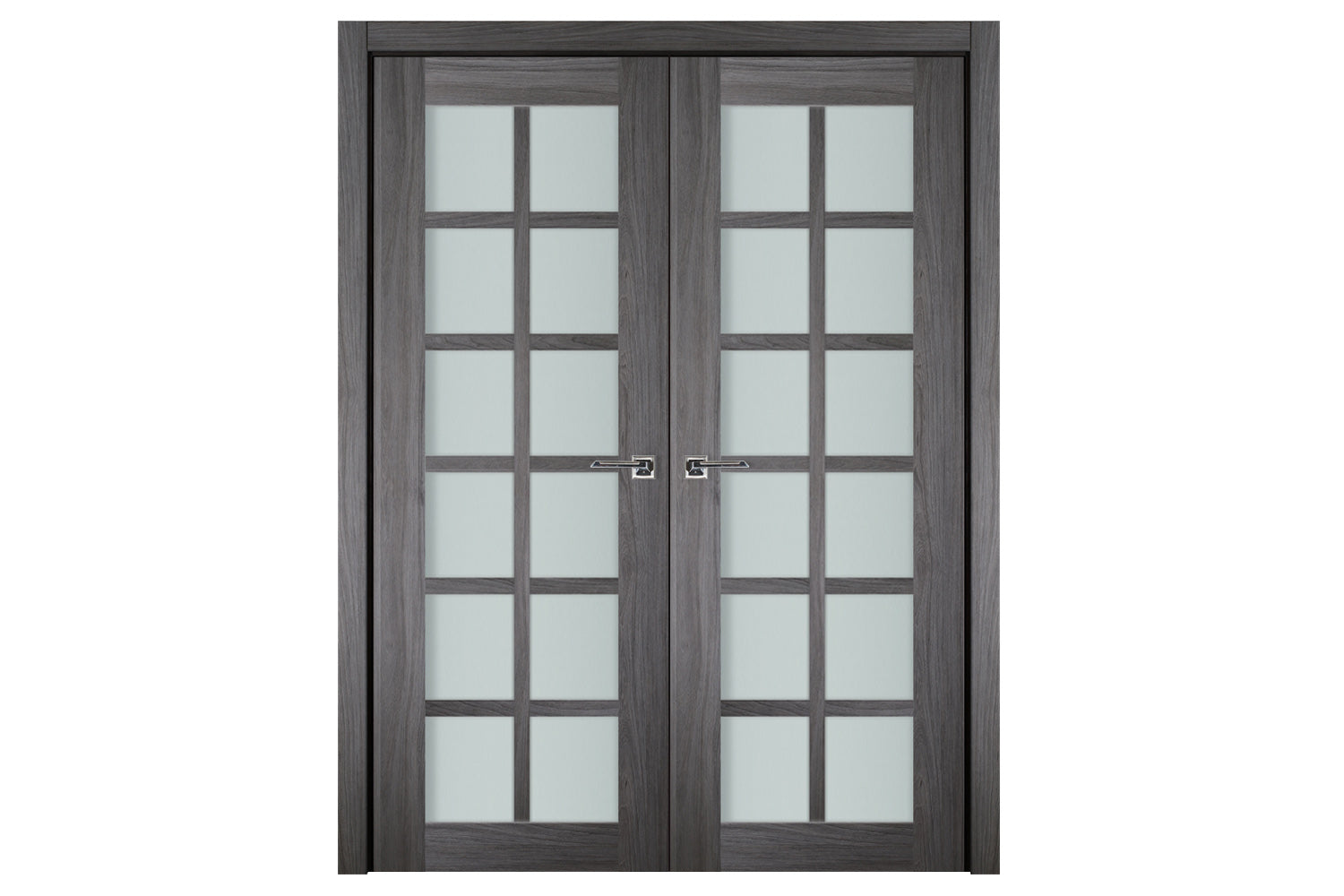 Nova Italia Swiss Elm 12-Lite Laminated French Door - Double Door