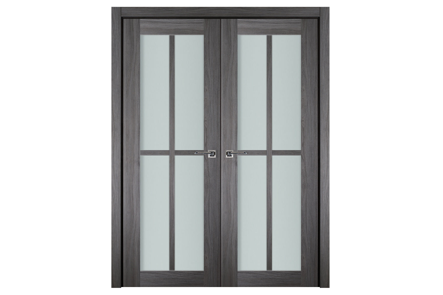 Nova Italia Swiss Elm 4-Lite Vertical Laminated French Door - Double Door